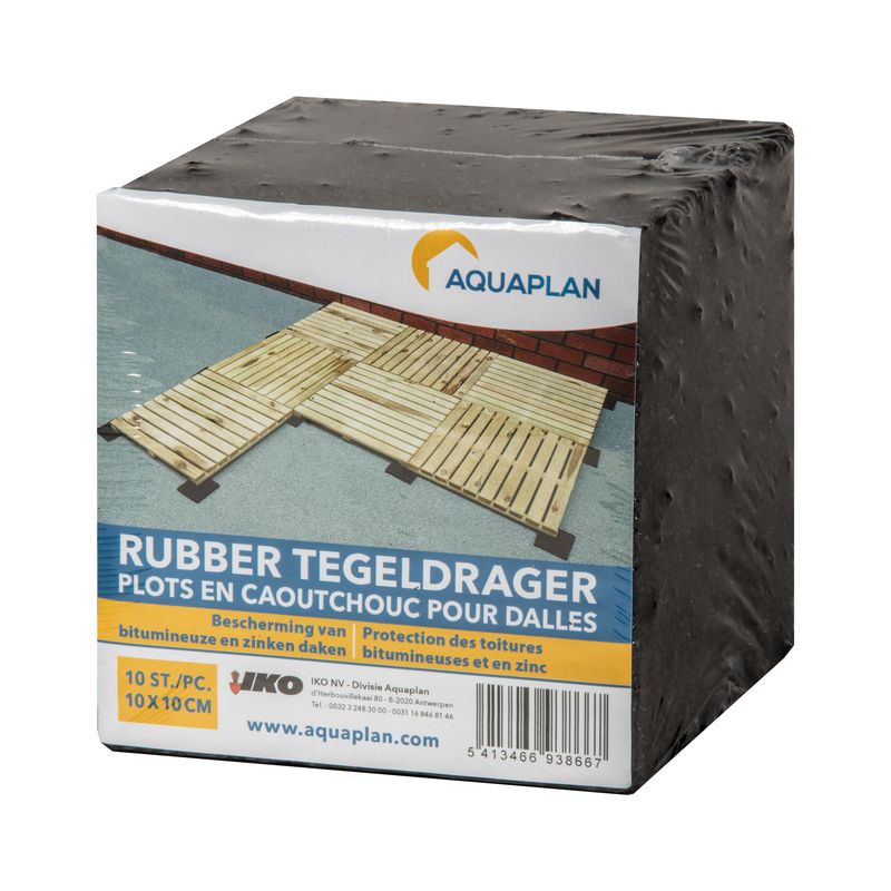Rubber tegeldrager 10x10x1 cm afname kan per stuk (vol pak is 150 stuks